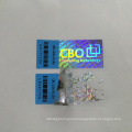 Silver color tamper evident hologram sticker with wash aluminum serial number